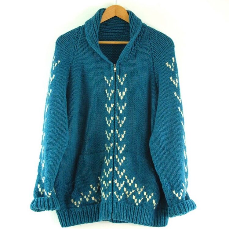 Blue Cowichan Sweater