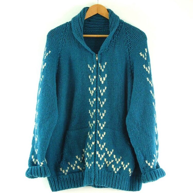 Blue Cowichan Sweater