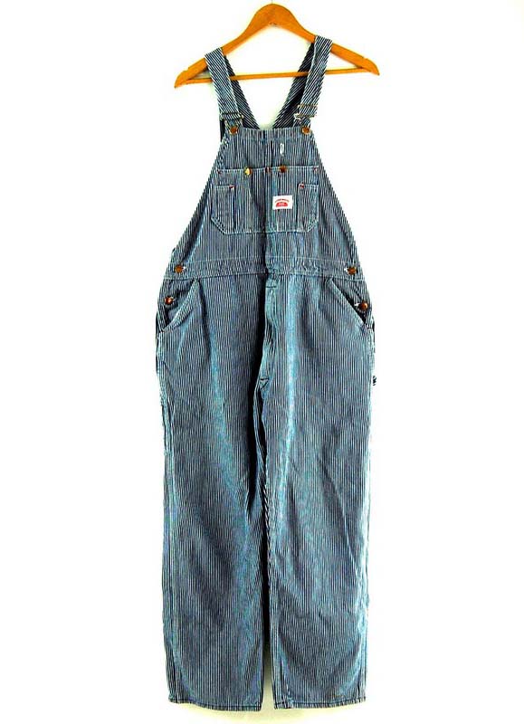 Round House Striped Denim Dungarees