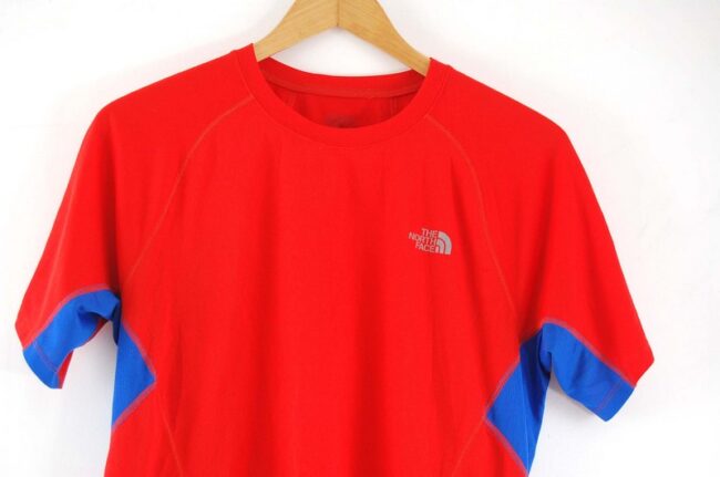 Close up of Flash Dry The North Face Red T Shirt