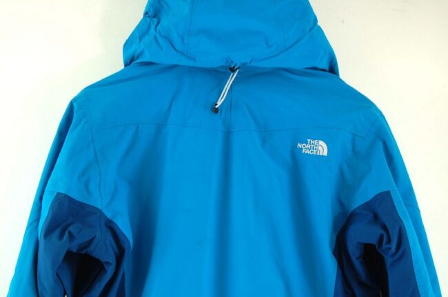 Close up of back of Blue The North Face Womens Jacket