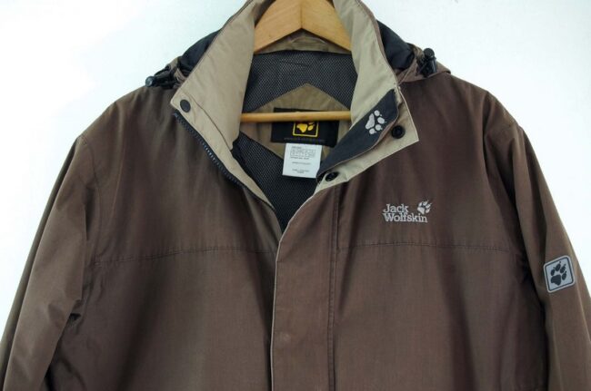 Close up of Brown Jack Wolfskin Jacket