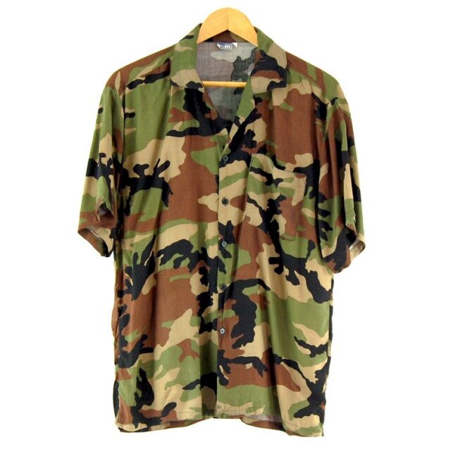 Short Sleeve Occhi Blue Camo Shirt