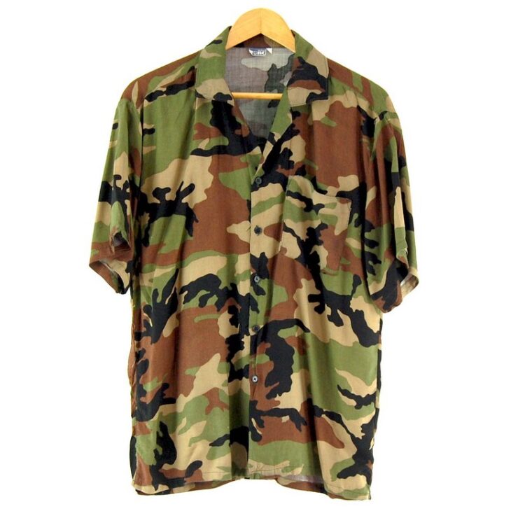 Short Sleeve Occhi Blue Camo Shirt