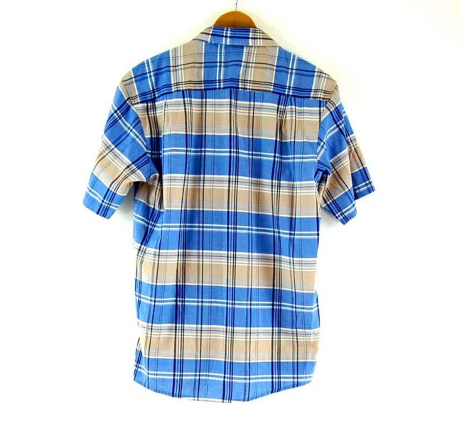 Back of Check Short Sleeve Blue Tommy Hilfiger Shirt