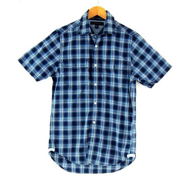 Check Short Sleeve Light Blue Tommy Hilfiger Shirt