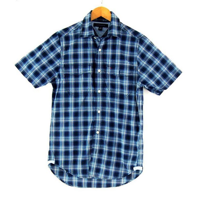 Check Short Sleeve Light Blue Tommy Hilfiger Shirt