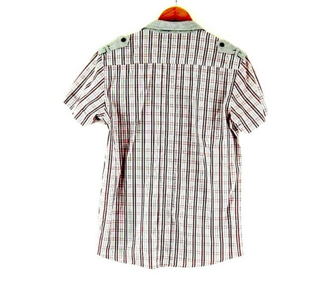 Back of Red Check Short Sleeve Imperial Shirt