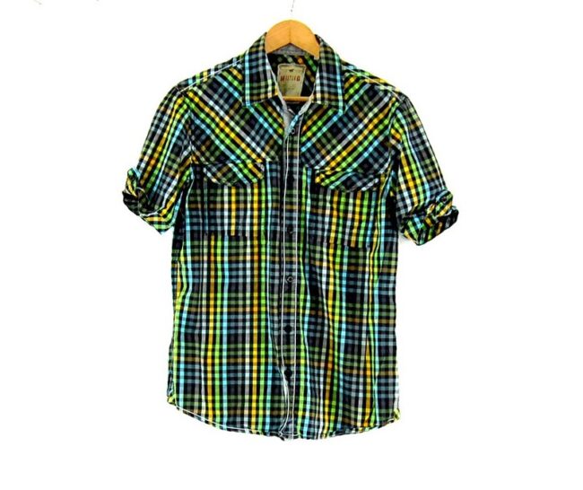 Multicolored Check Short Sleeve Mustang Shirt