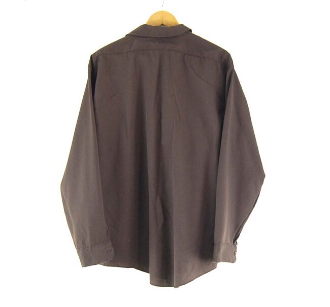 Back of Dickies Work Shirt Brown