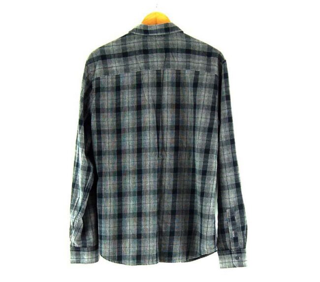 Back of Grey And Black Wrangler Check Shirt