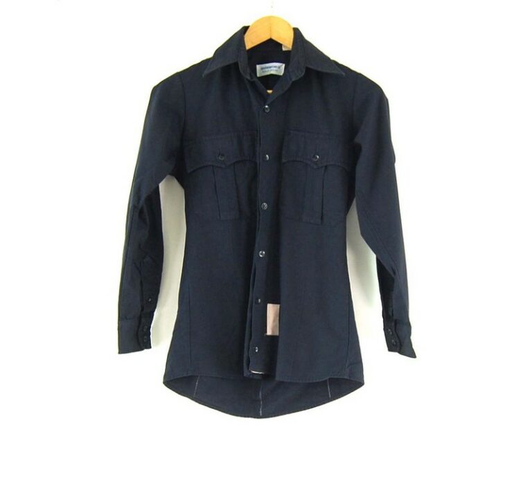 Hanover Uniform Work Shirt - UK Size XS - Blue 17 Vintage Clothing