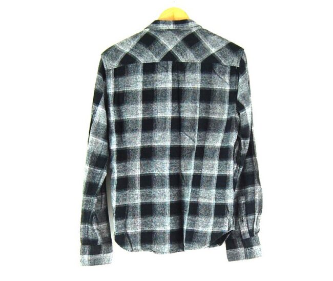 Back of Black And Grey SMOG Checked Shirt