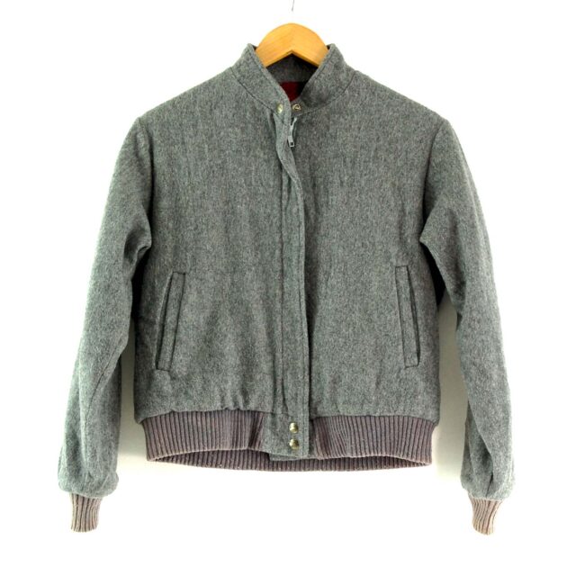 Grey Woolrich Bomber Jacket