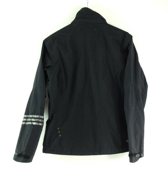 Back of Close up of Adidas Zip Up Jacket Black