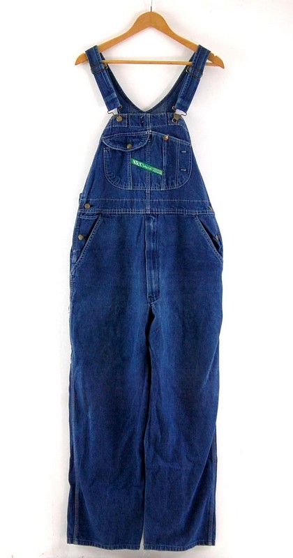 Close up of Key Mens Denim Dungarees
