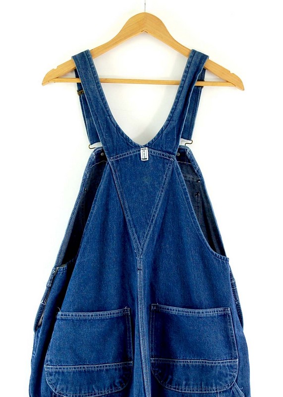 Back of Key Mens Denim Dungarees