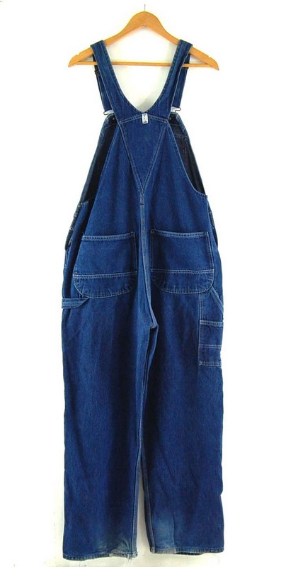 Back of Key Mens Denim Dungarees