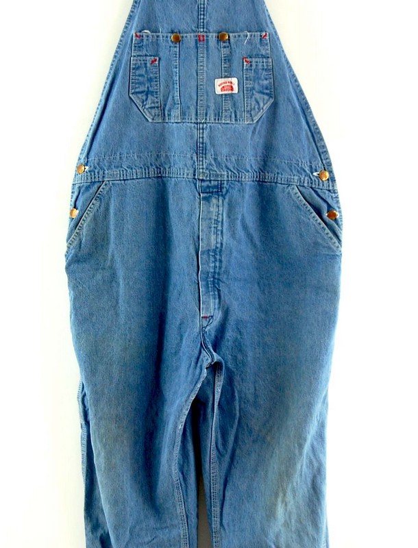 Front close up of Roundhouse Blue Denim Dungarees
