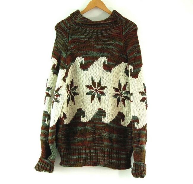 Back of 70s Snowflake Cowichan Sweater
