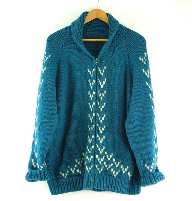 Blue Cowichan Sweater