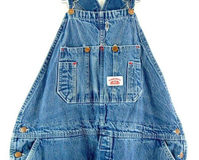 Front close up of Round House Denim Mens Dungarees
