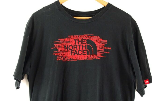 Close up of The North Face Black T Shirt
