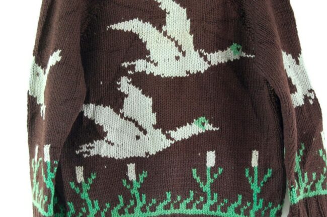 Back close up of Cowichan Sweater Ducks
