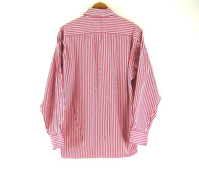 Back of Button Down Tommy Hilfiger Pink Striped Shirt