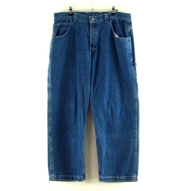 Front of Blue Denim Faded Glory Carpenter Jeans