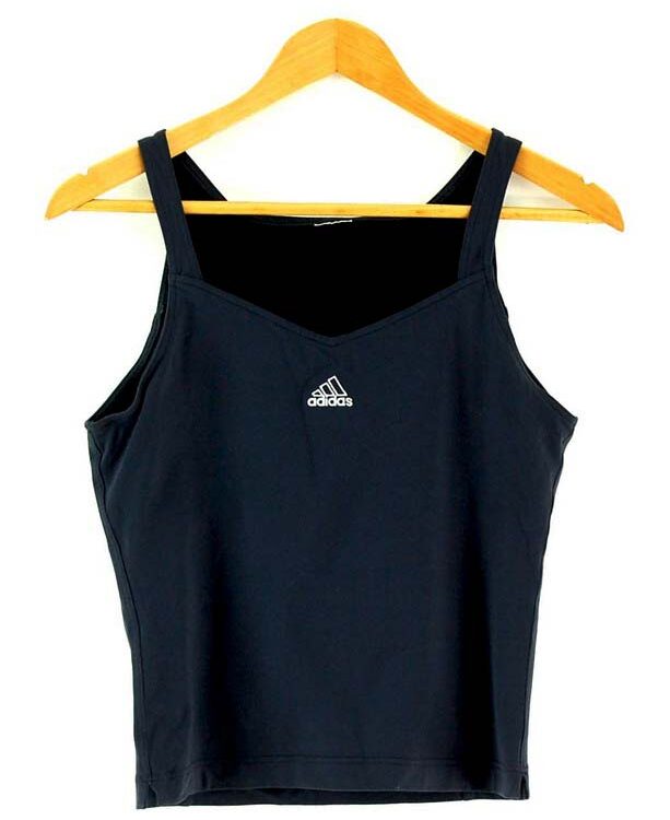 Womens Black Adidas Crop Top