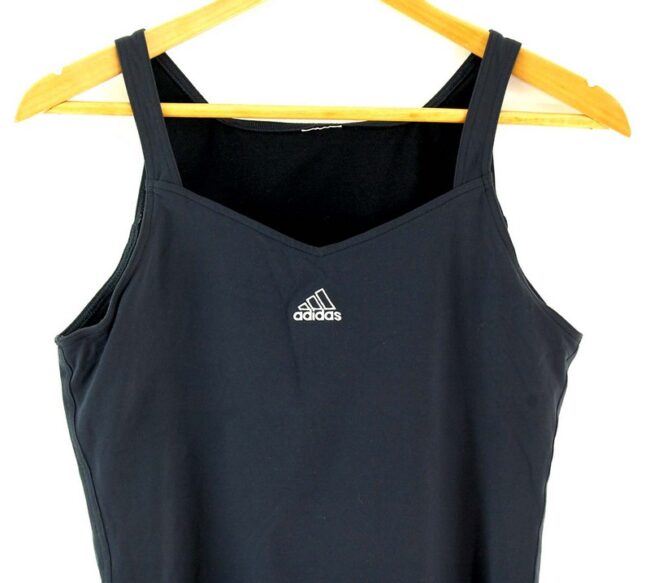 Close up of Womens Black Adidas Crop Top