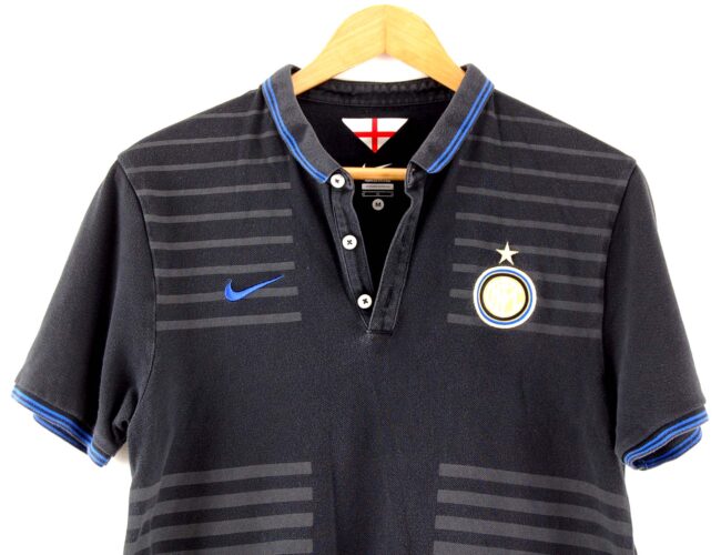 Close up of NFL Black Nike Polo Shirt