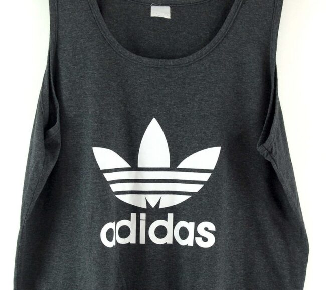 Grey Adidas Vest Top Mens - UK XXL - Blue 17 Vintage Clothing