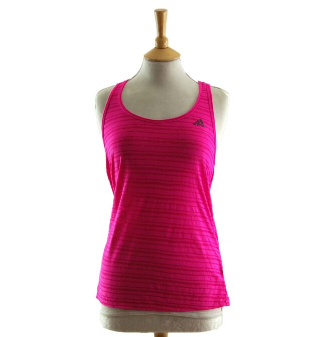 Womens Pink Adidas Vest Top