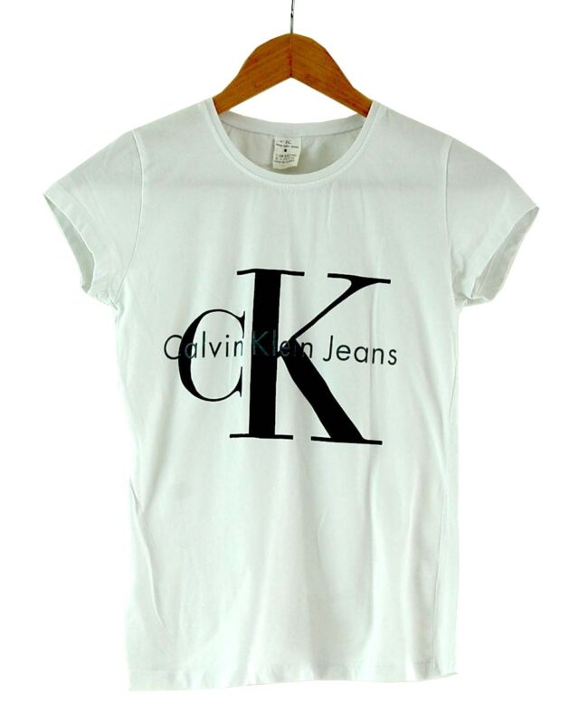 White Calvin Klein tee womens