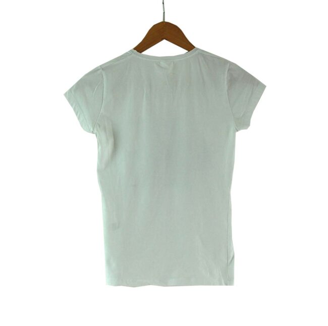 Back of White Calvin Klein tee womens