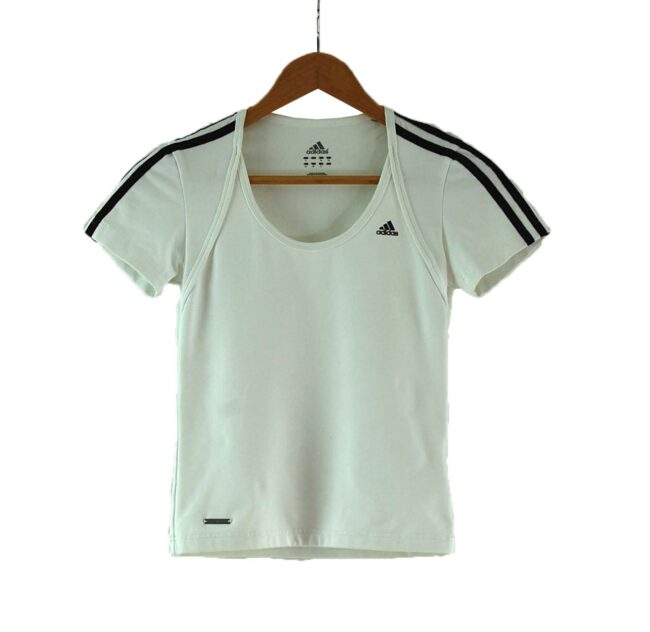 White Adidas Tshirt Womens