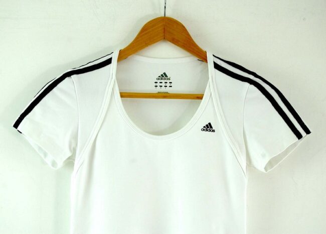 Close up of White Adidas Tshirt Womens