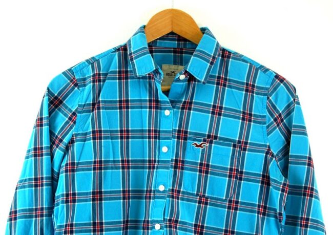 Close of Womens Hollister Checkered Shirt