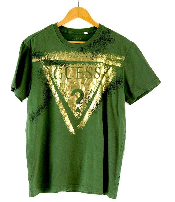Vær tilfreds trekant Lydighed Guess Green T Shirt - UK L - Blue 17 Vintage Clothing