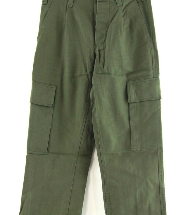 Olive Six Pocket Cargo Trousers - W27-29 - Image 4