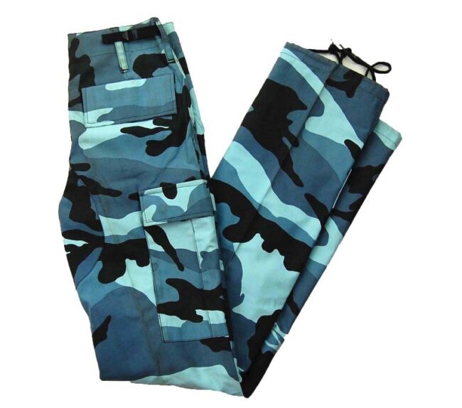 Ladies Blue Army Woodland Camo Pants