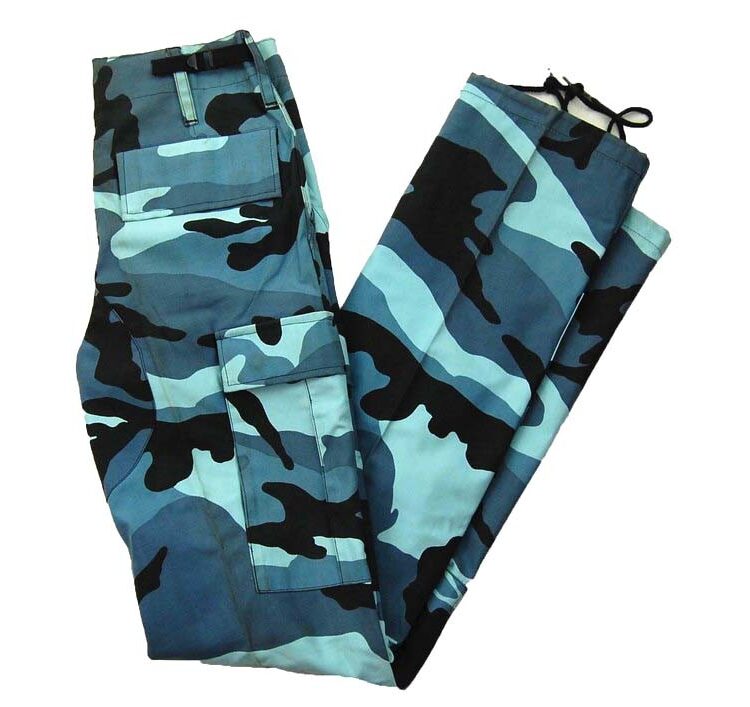 Ladies Blue Army Woodland Camo Pants