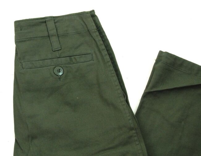 Close up of Army Surplus Moleskin Trousers