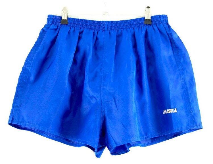 Blue Satin Masita Shorts