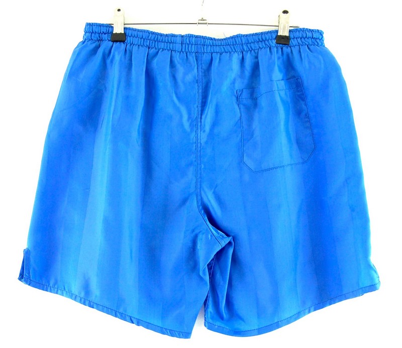 Light Blue Striped Shorts - UK M - Blue 17 Vintage Clothing