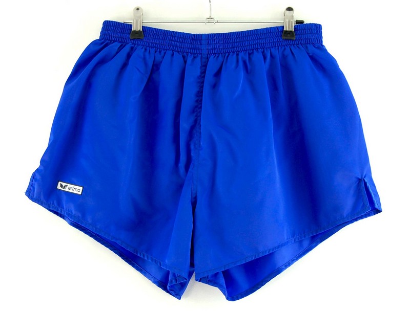 Blue Satin Erima Shorts