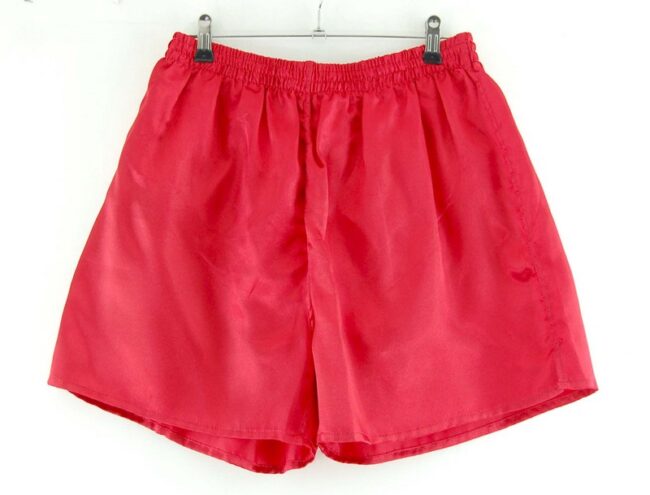 Mens Red Satin Active Shorts