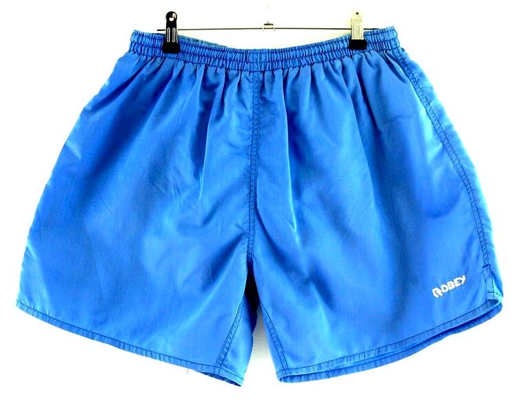 Blue Nylon Robey Shorts